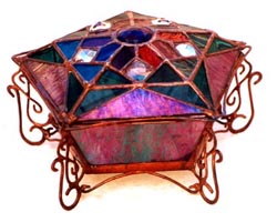 Star Design Glass Jewelry Box